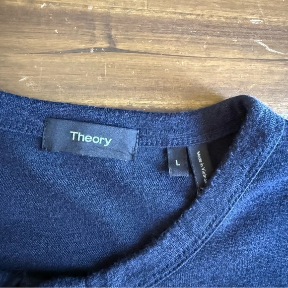 Theory  Navy Blue Henley Shirt - Picture 5 of 8
